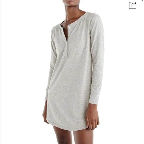 J. Crew Other - J.Crew Knit Nightdress Heather Gray Sleep Shirt Small